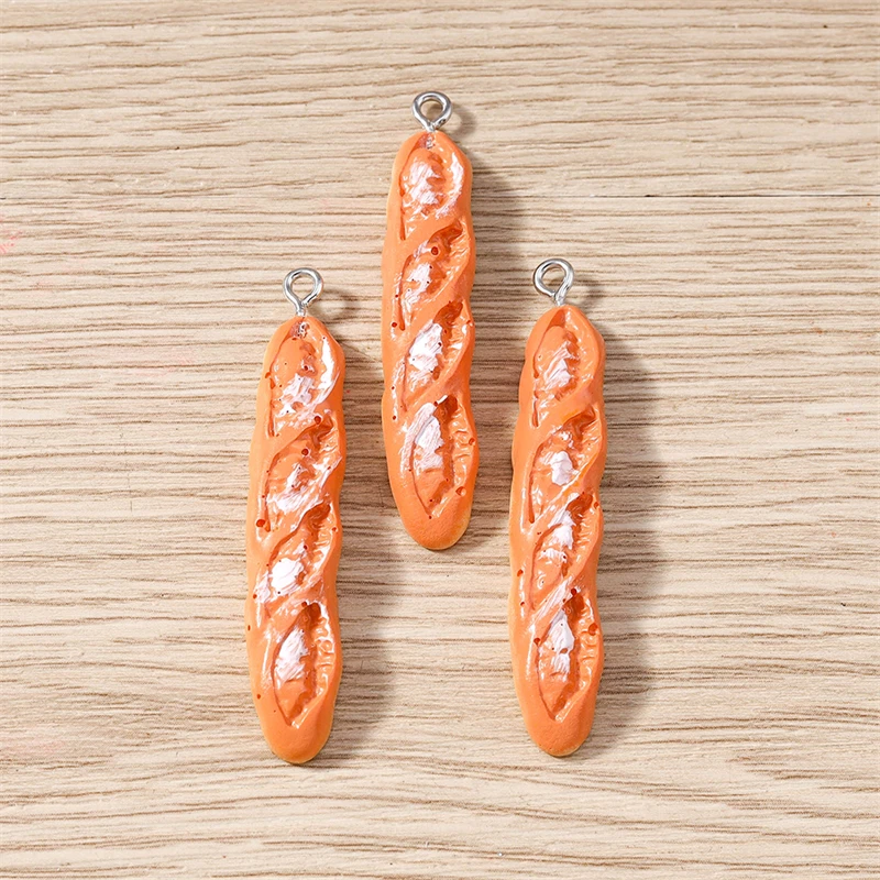 10 Stück niedliche Lebensmittel-Anhänger aus Harz, Frühstücks-Brot-Anhänger für die Schmuckherstellung, Halsketten, Ohrringe, Armbänder, DIY-Bastelzubehör – Detail 13