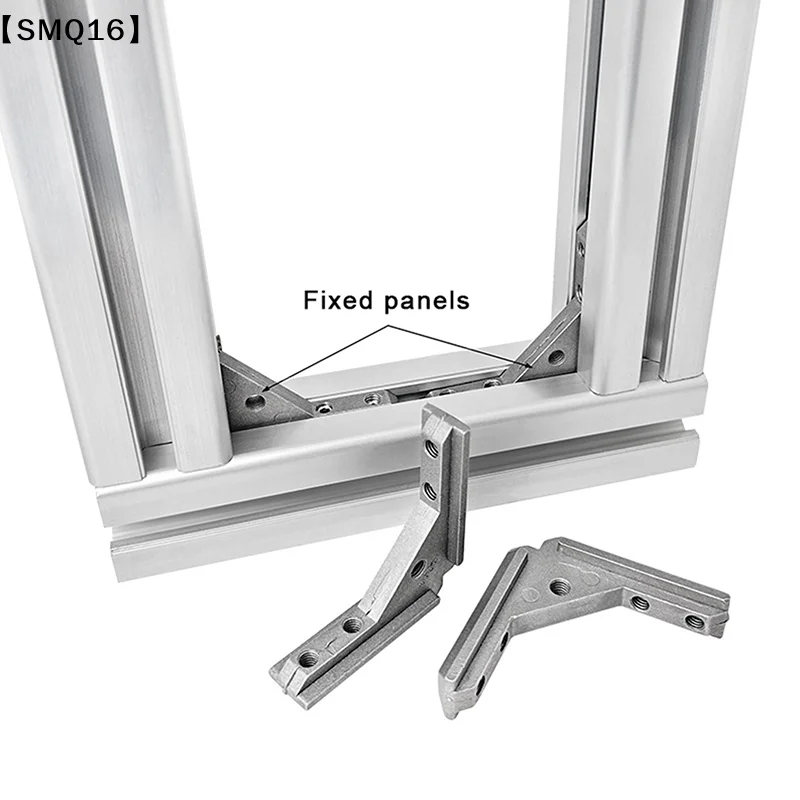 2/4Pcs Angle Slot Connector 2020 3030 4040 Panel Iinstallation Board Angle Slot Fixing Hardware Door Frame Corner  Profile【SMQ】