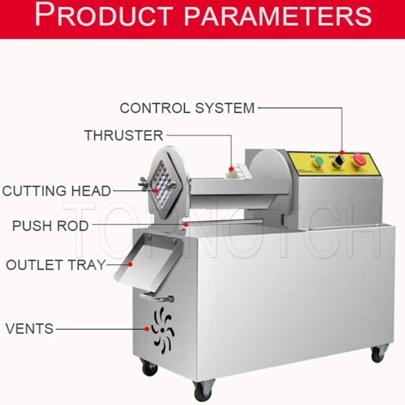 Commerciële Stalen Keuken Elektrische Aardappelsnijmachine Frietsnijder