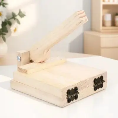 

1 pc Wooden Dough Presser, Practical Dumpling Wrapper Mold, Food Grade Kitchen Gadget For Home Baking Cooking Tool