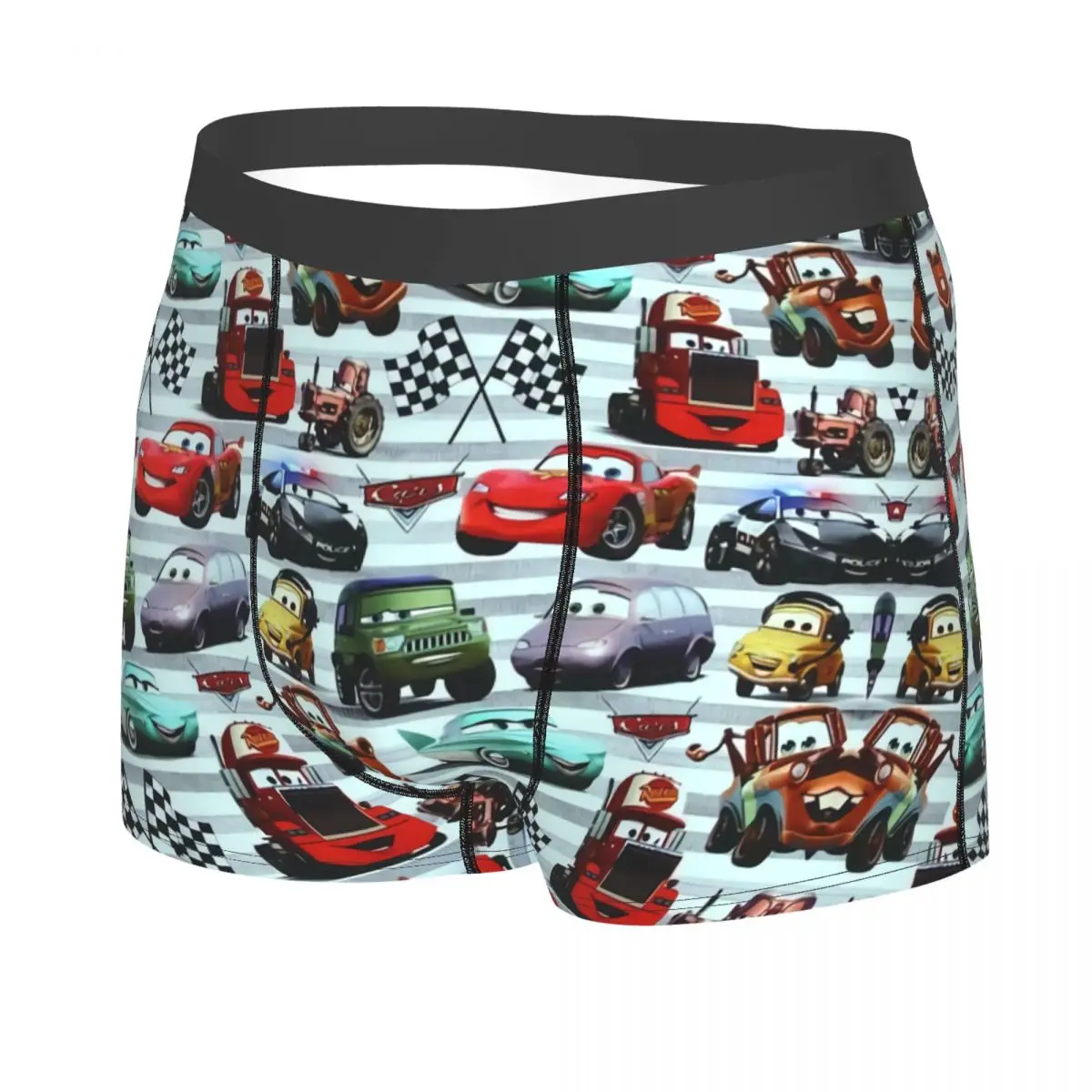 Lightning McQueen Car Race Underwear Male Print Custom Boxer Briefs Shorts Panties Breathable Underpants