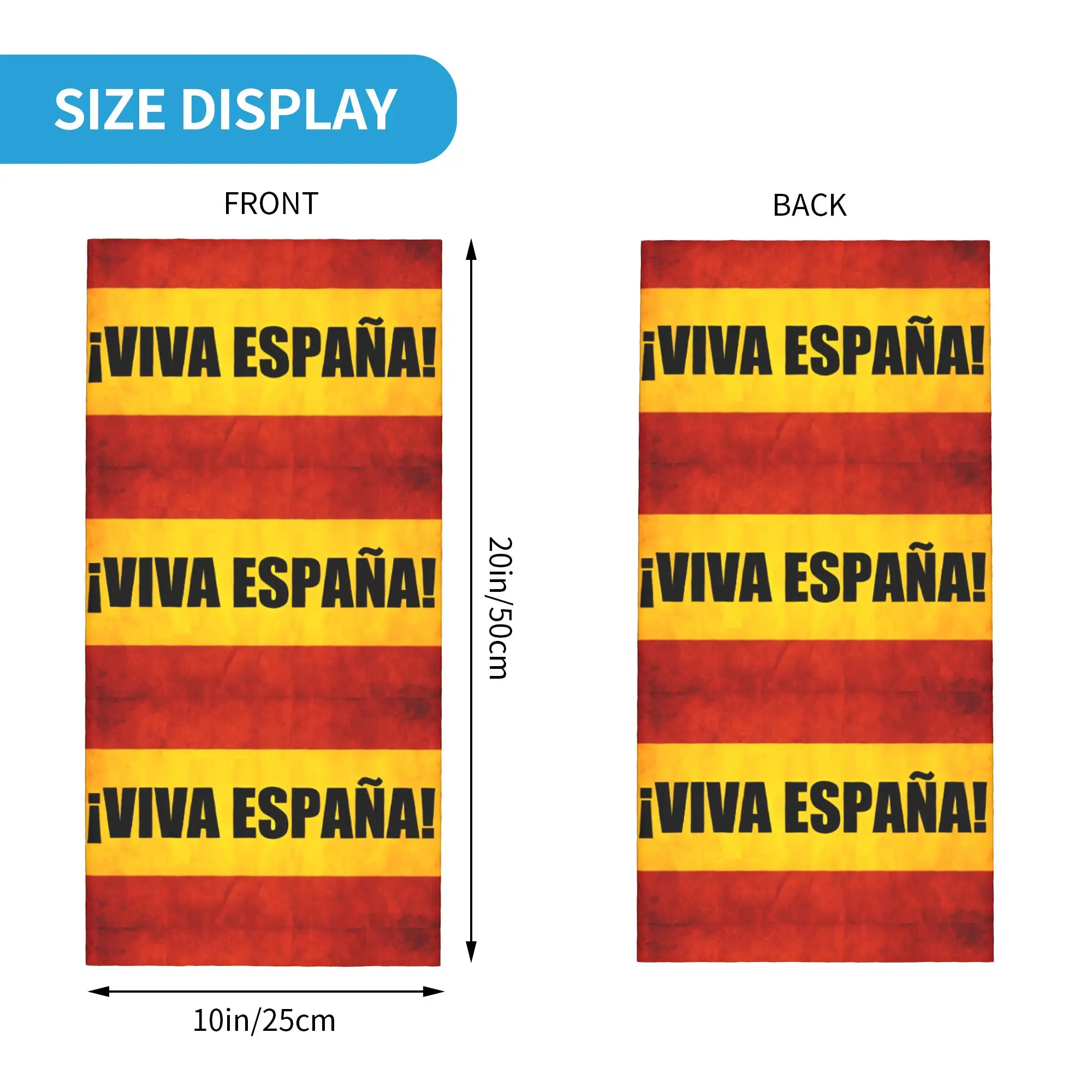 Custom Retro Spained Flag Neck Gaiter Women Men UV Face Shield Winter Spainish Emblem Civil Guard Bandana Scarf for Cycling
