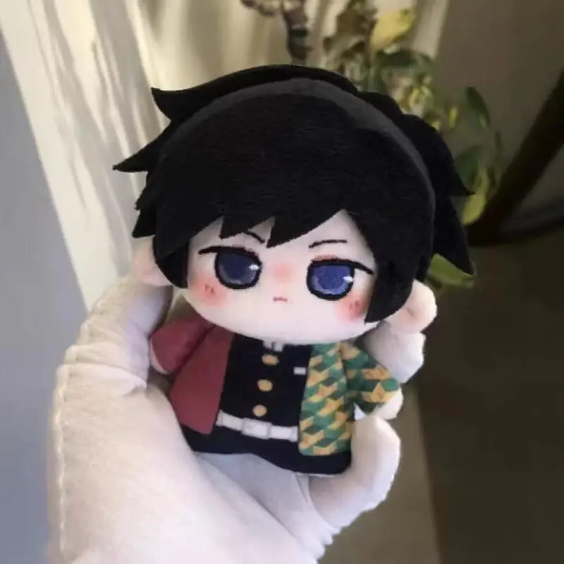 Demon Slayer Kimetsu No Yaiba Tomioka Giyuu Anime Plush Doll Palm Toy Diy Headband Decoration Two-Dimensional Collectible Toys