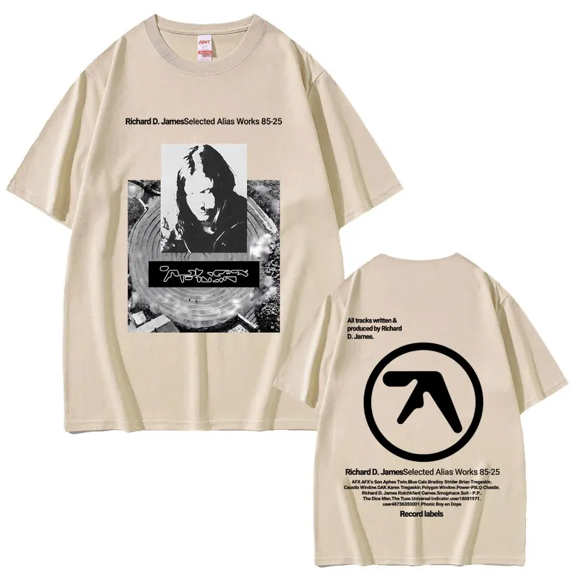 Aphex Twin Richard D James Selected Ambient Works 85 25 Double Sided Print T-shirt Men Women Gothic Vintage Oversized T Shirts
