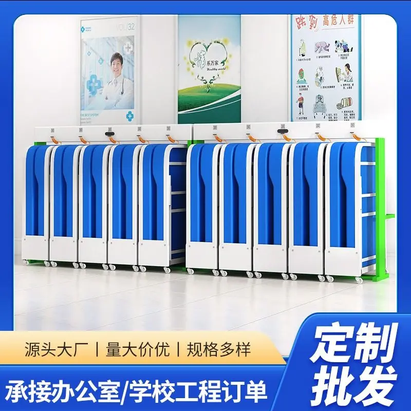 Single folding bed home single PU thickened office lunch break folding bed medical care portable hospital companion bed