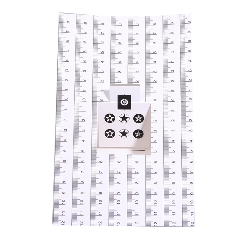 2 PCS Folding Card Lens Focus Tool Calibration Alignment AF Micro Adjustment Ruler Chart Focus Card