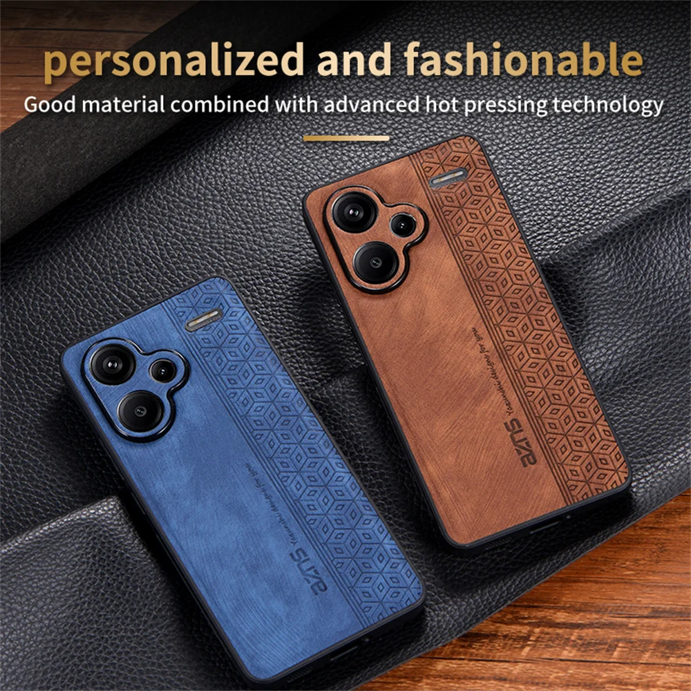 Stoß fester Lederbezug für poco f6 f5 f4 f3 m6 m4 pro matte Business Elite Handy hülle für poco x6