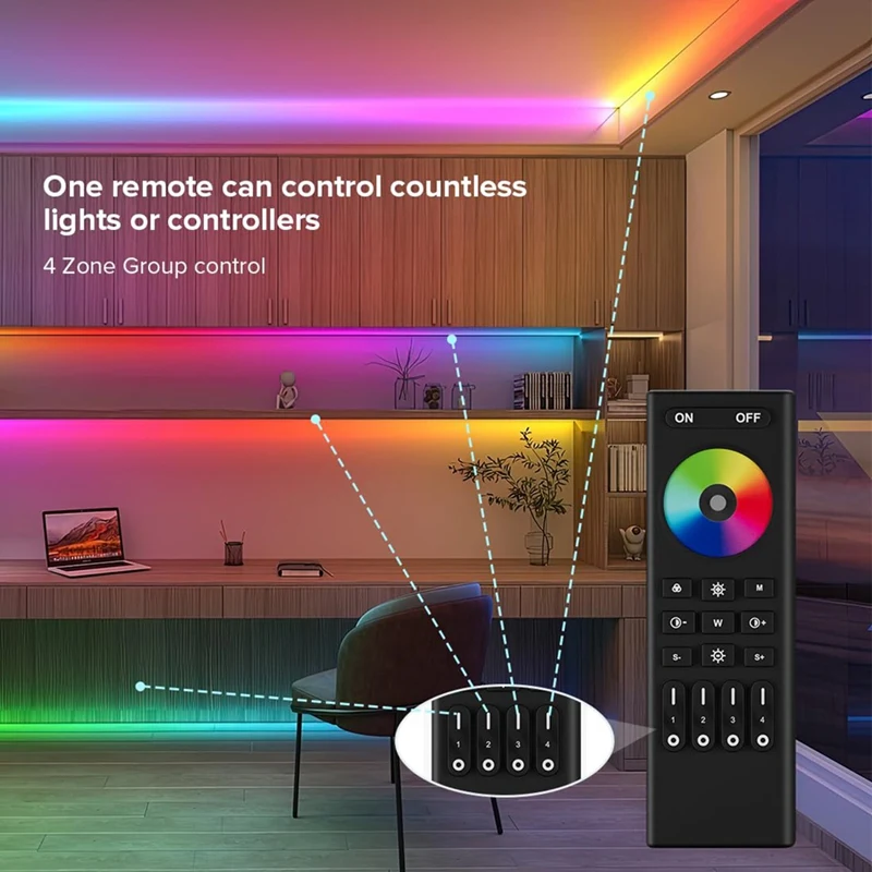 وحدة تحكم HFES 2.4G Wifi DR04W SPI RGBW RC03RF RF عن بعد Tuya APP/الحياة الذكية/لـ Google Home/دعم التحكم Alexa