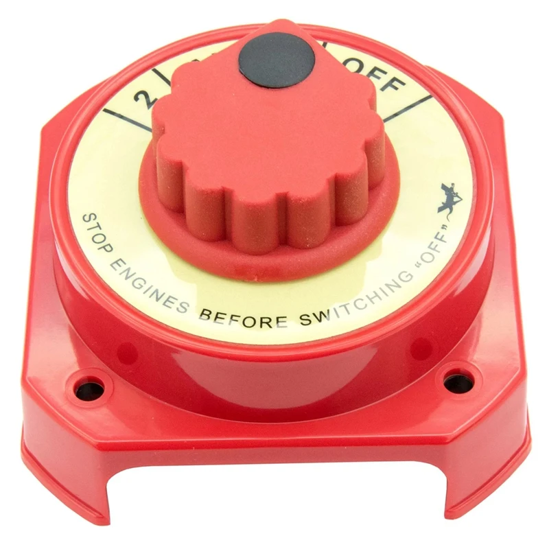 Marine Battery Switches Switch Selector With Alternator Field Disconnect,1-2-Off-All