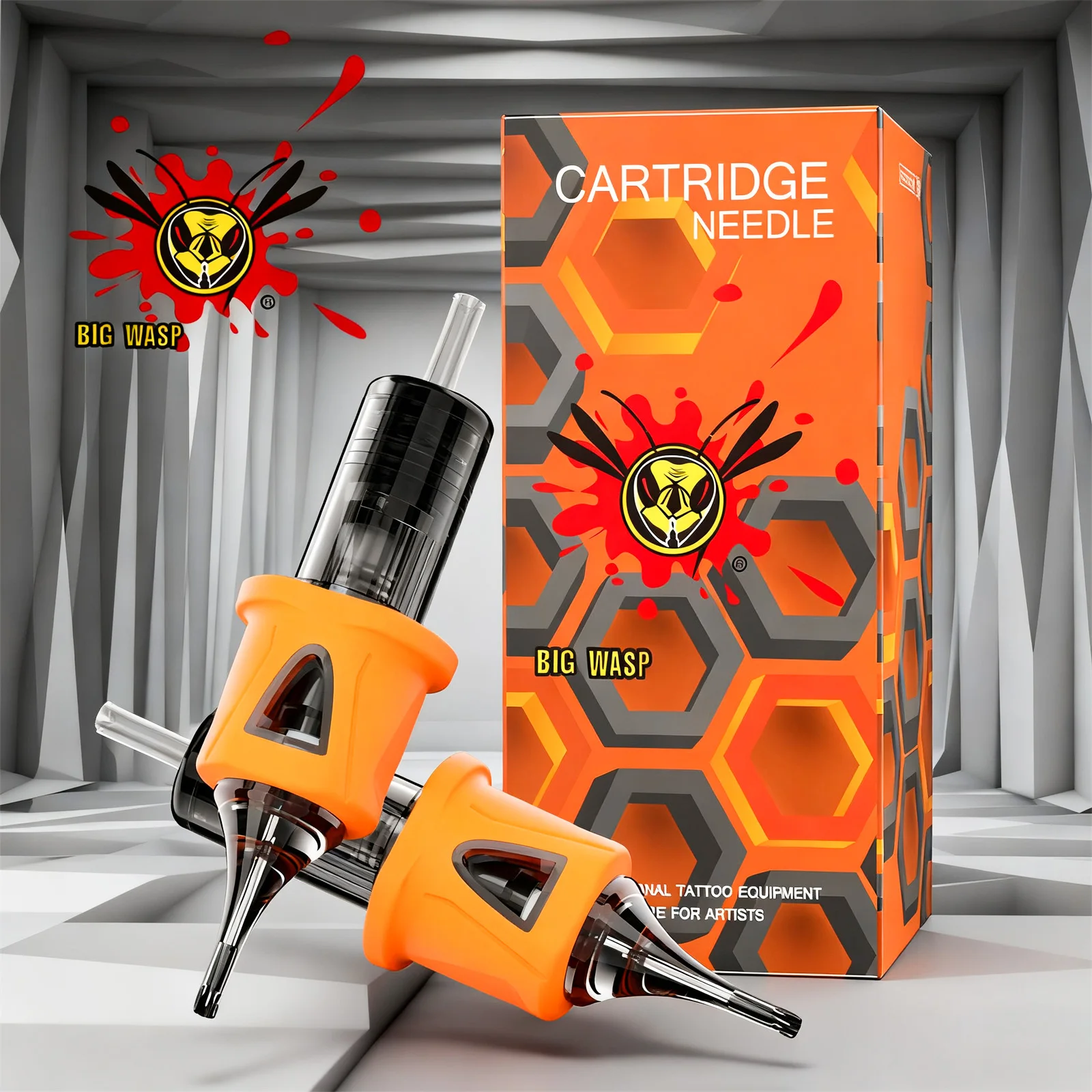 

BIGWASP 20PC Cartridge Tattoo Needles RL RS RM M1 Disposable Sterilized Safety Tattoo Cartridge Needle for Tattoo Machines Grips