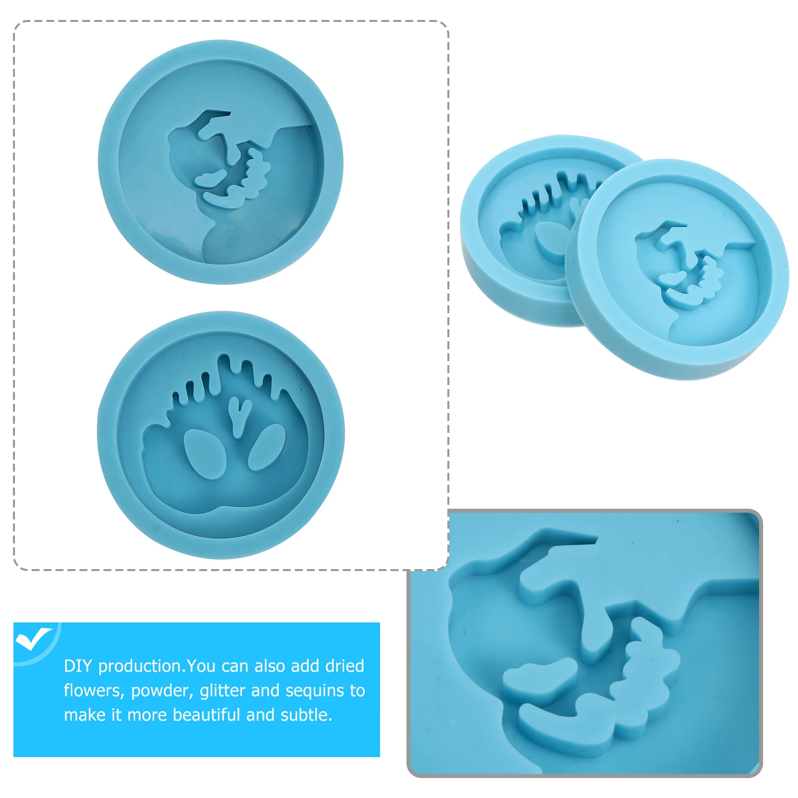 

2 pcs Silicone Mobile Phone Holder Creative Crystal Epoxy DIY Lanyard Socket Non-Stick Easy Clean Eco-Friendly Gift