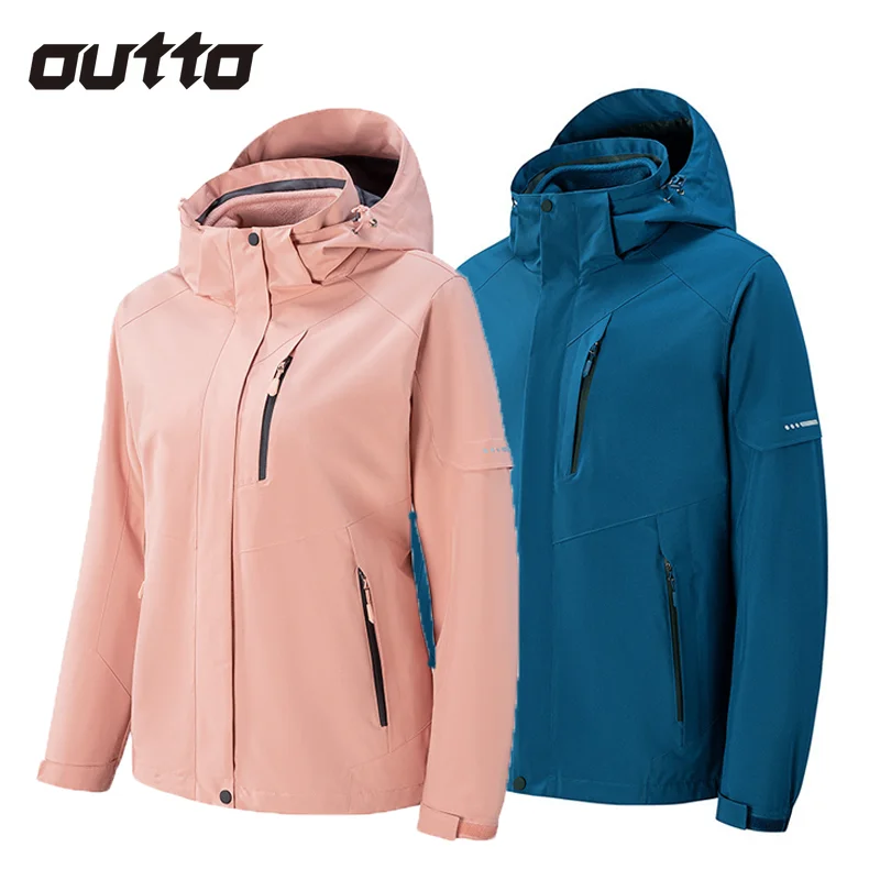 Waterproof Three in One Jacket Men Women Outdoor Sports Windproof Wear-resistant Coat Couples Hiking Camping Climbing Jackets