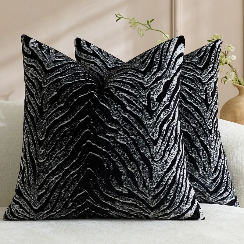 2 sets of milk velvet sofa pillow covers zebra print pillow covers leopard print pillow covers