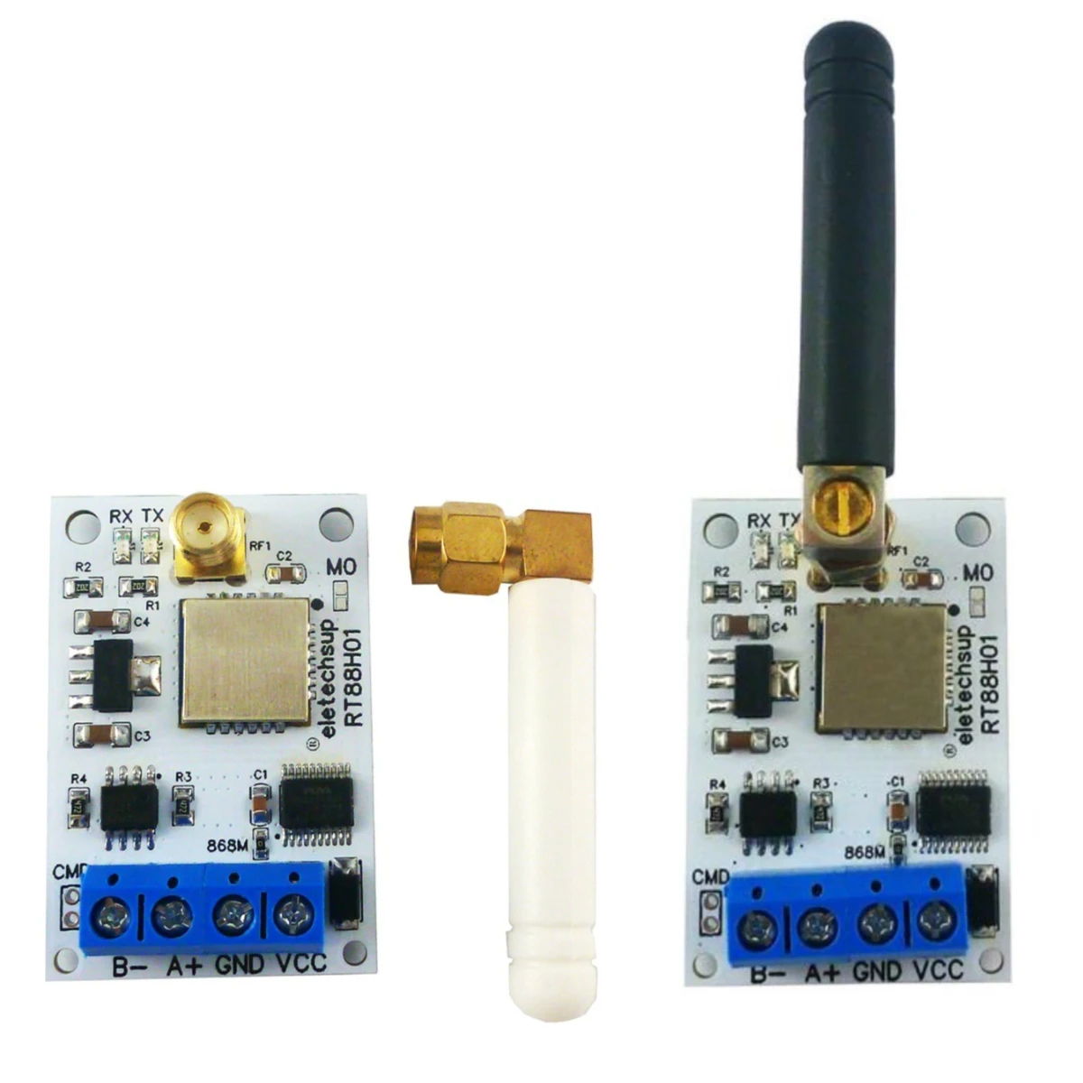 

4PCS RT88H01 VHF/UHF Radio Modem RS485 Lora GFSK Wireless Transceiver 22DBM 433M 868M Transmitter and Receiver Module