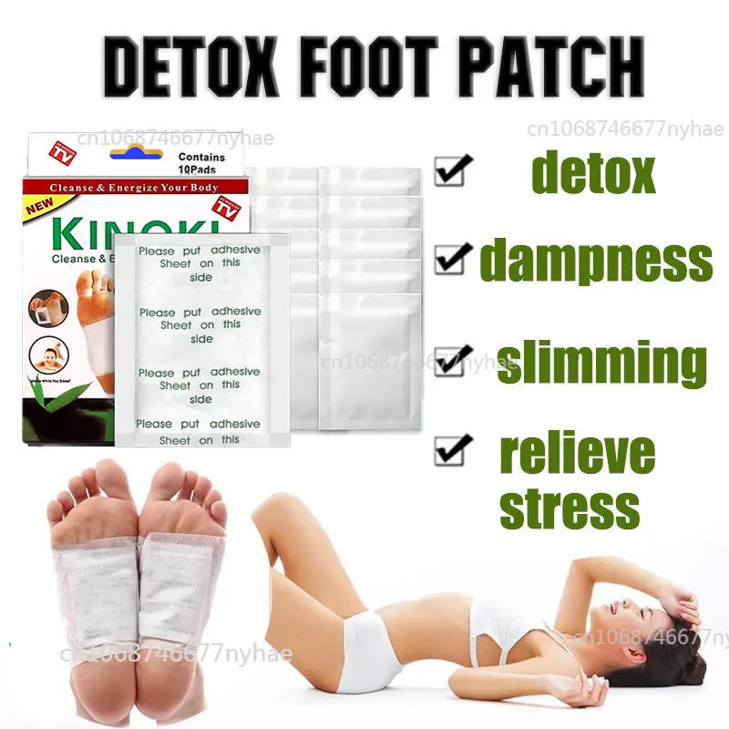 10-200PCS Foot Patch Natural Feet Patch Relieves Body Pressure Insomnia Dehumidification Foot Care Tools Kinoki Health Stickers