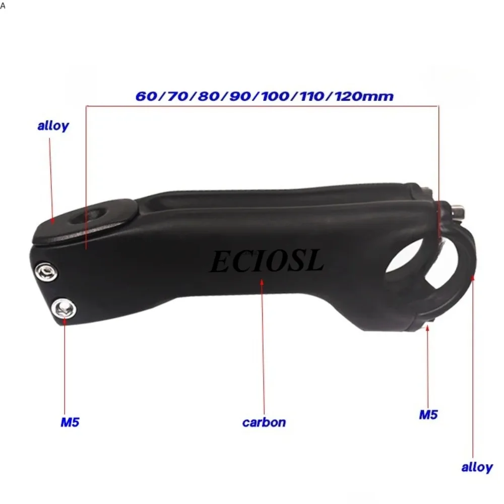 جذع الدراجة الكربونية -10 °   الطريق الجبلية دراجة كامل الكربون الجذعية الداخلية 60 مللي متر-120 مللي متر 28.6 مللي متر شوكة 31.8 مللي متر المقود خفيفة الوزن