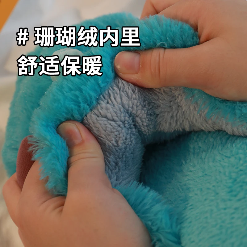 2023 New Funny And Cute Monster Cotton Home Slippers For Women 2024 Winter Warm Indoor Home Cute Cotton Slippers For Men