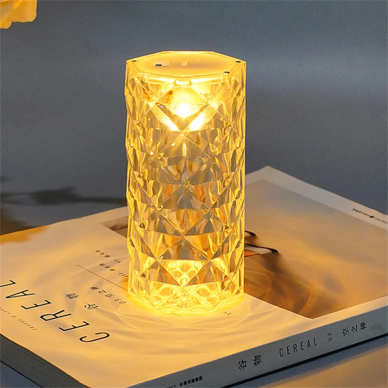 Nordic Crystal Rechargeable Table Lamp LED  Lamp  Dimmable Golden Desk Lamp Living Room Bedroom Hotel Lamp Bedside Lamp