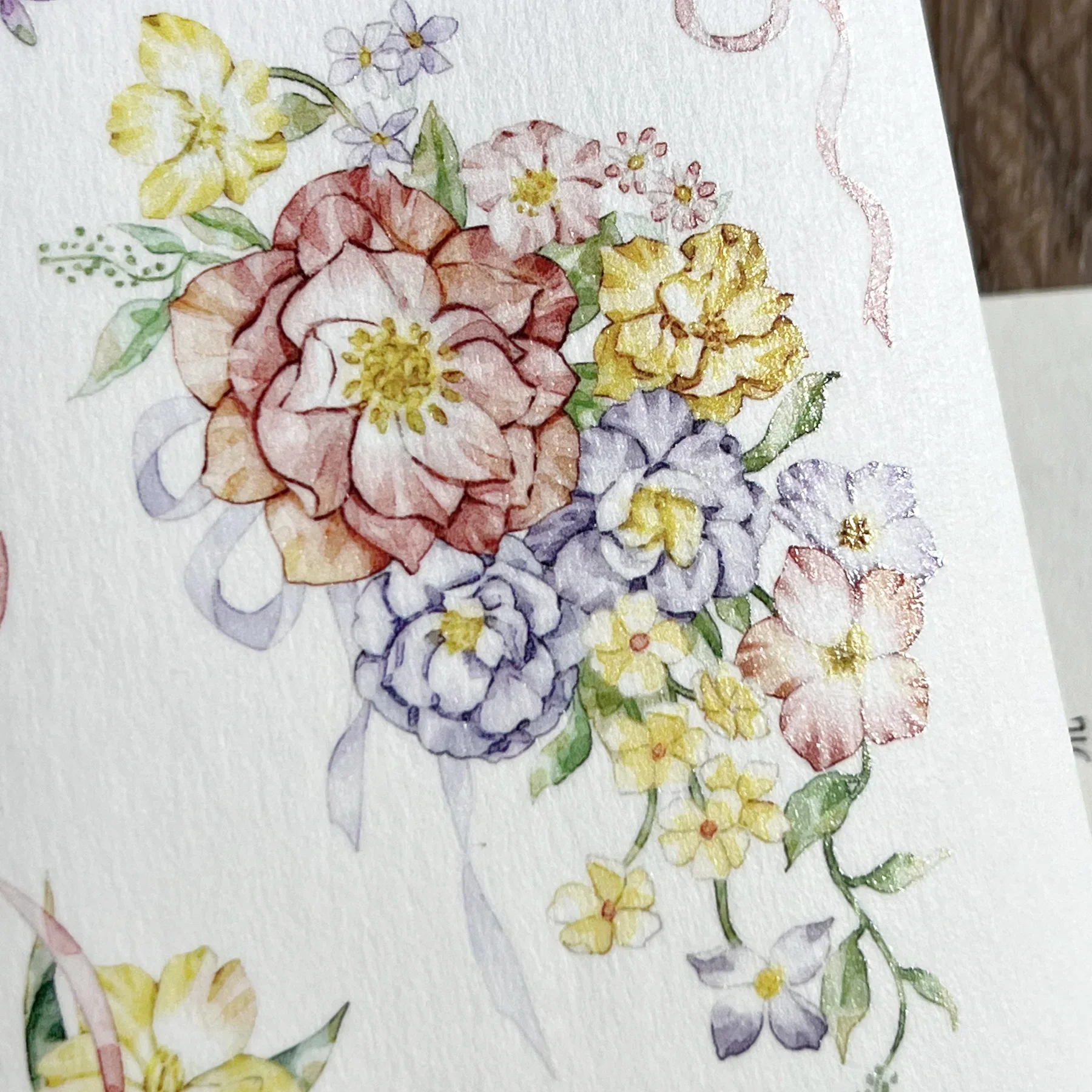 Garden Spring journalbook Tape and Paper PET Die Cut DIY Sticker Flower Background Material