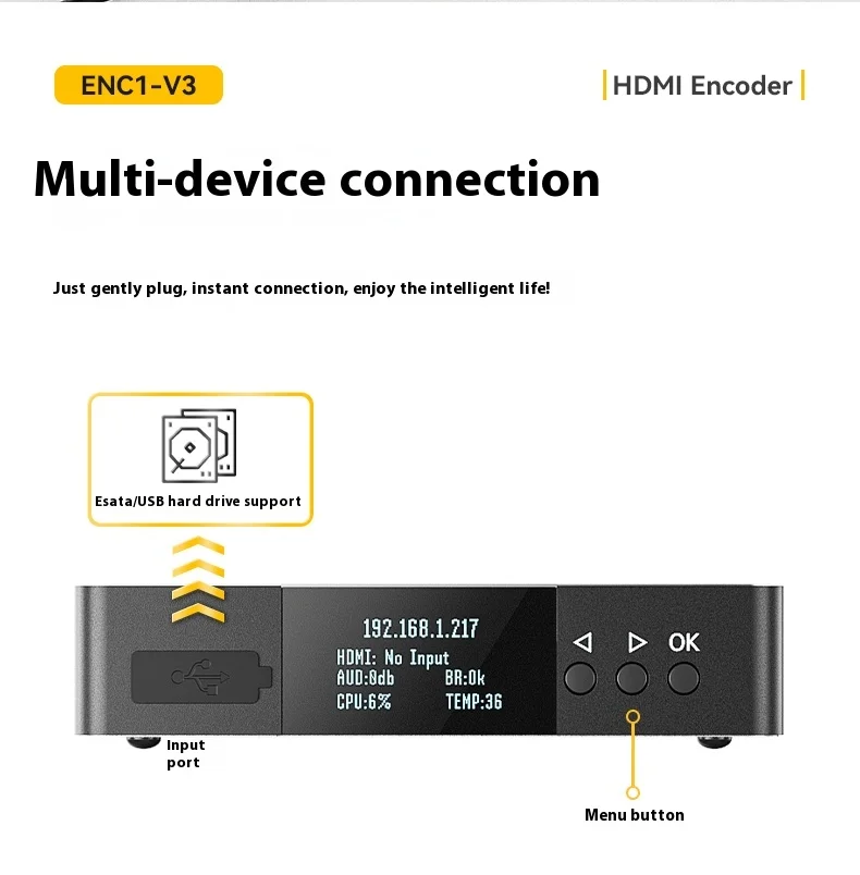HDMI 실시간 저지연 인코더, NDI 디코더, 4K 1080P SRT/RTSP RTMP/HTTP/HLS H265 인코더 디코더, Youtubu, 페이스북 지지대
