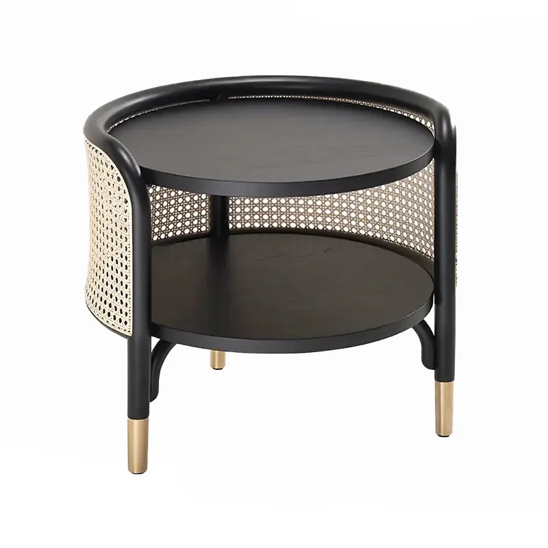 Nordic side several solid wood coffee table B & B small round several double-layer living room small side several household