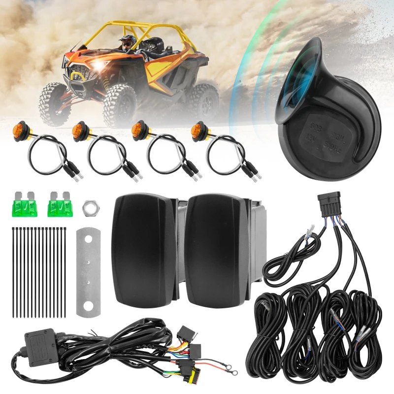 

Pre-wiring Suitable for ATV UTV Turn Signal Kit Horn Hazard Light Turn Signal Legally Modified Harness