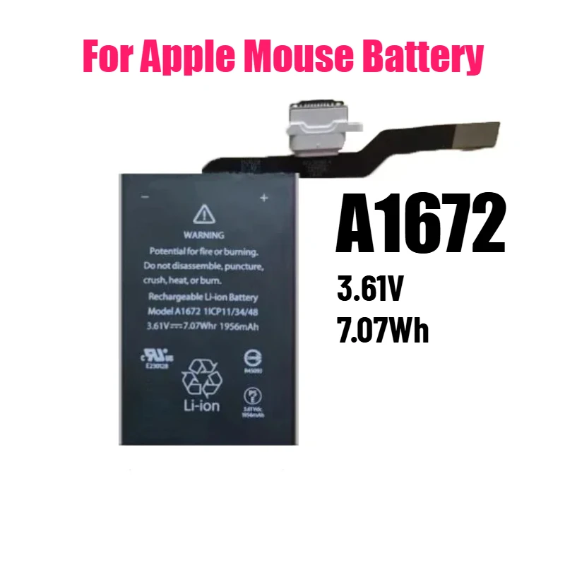 

3.61V 7.07Wh A1672 Battery Suitable for Apple Mouse Battery 1956mAh