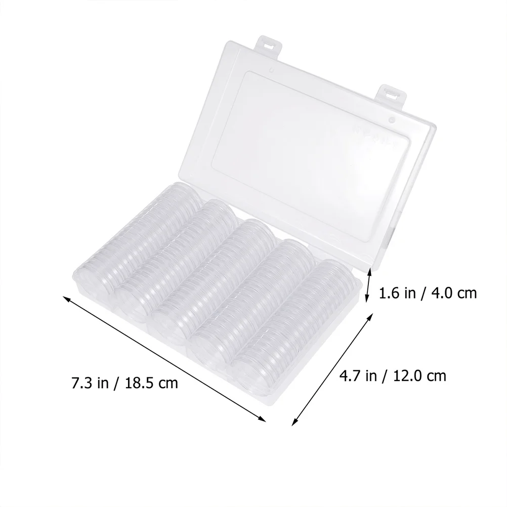 Coin Organizer Collectors 30mm Round Box Capsules Holder for Collecting Storage