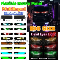 Car Truck Evil's Eye Flexible LED Matrix Pixel Panel 5V USB DIY Blinking Eyes Animated Screen APP Programmable Soft LED Displays