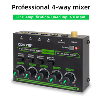 Mix400 Pro 4 Channel Professional Sound Mixer With RGB Light Mini Audio Mixer Line Mixer Small Audio Mixer For Club Bar