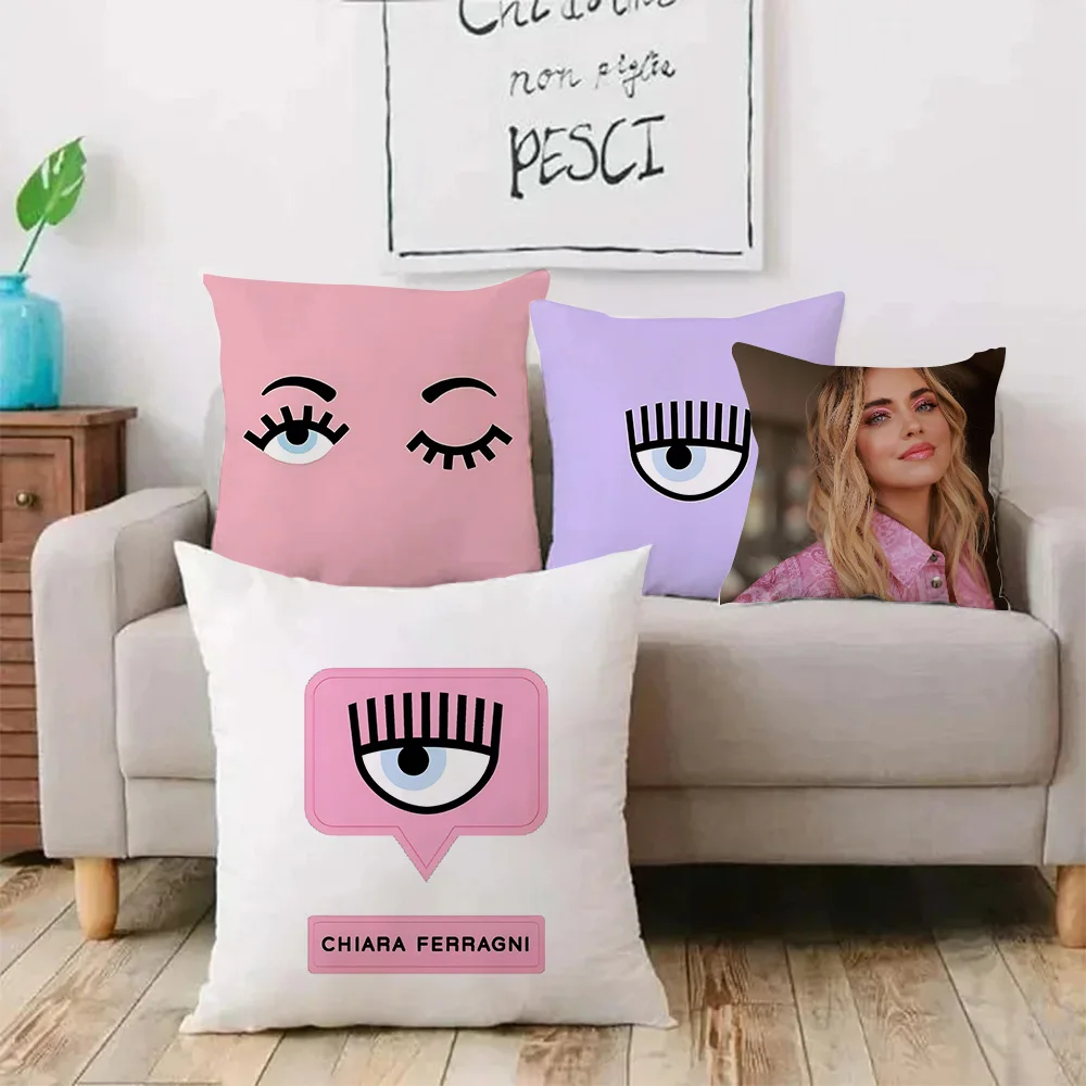Immagine 3: Federe Decorative alla Moda con Stampa Cartoon, Copricuscini in Peluche Corto a Doppia Faccia per Divano