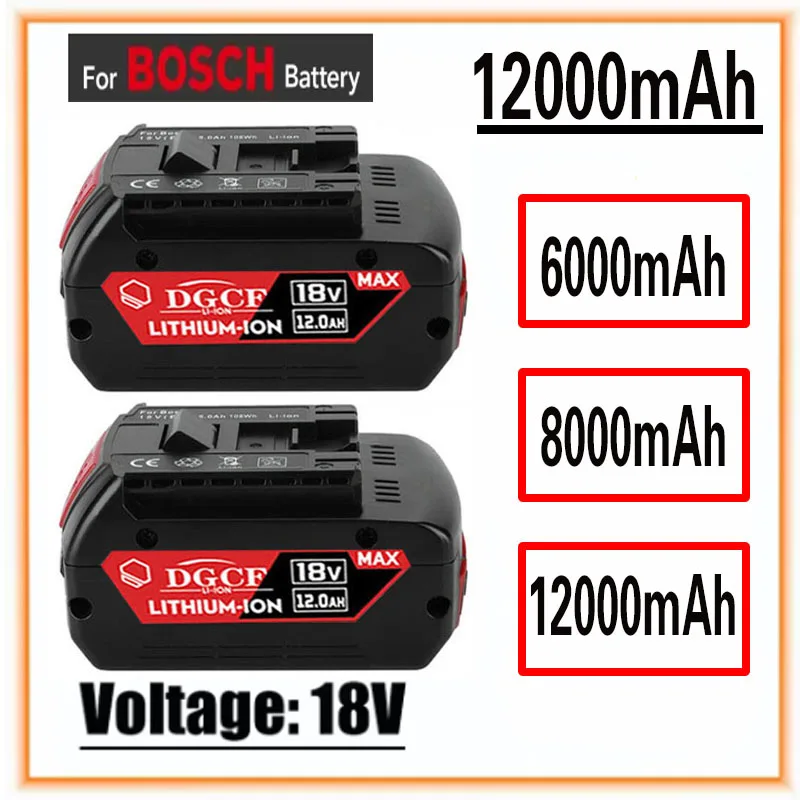 

for Bosch 18V 10Ah Rechargeable Li-ion Battery For Bosch 18V Power tool battery replacement with LED & for Bosch quick charger