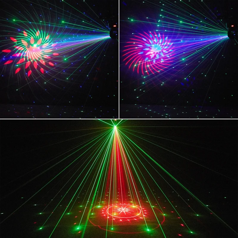 Luces de fiesta Dj Disco luz patrón proyector DMX control remoto baile cumpleaños Bar Karaoke Navidad decoración de boda