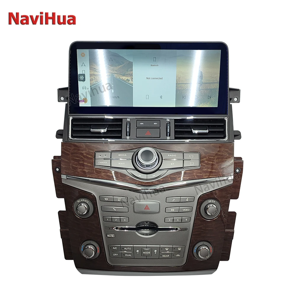 Navihua For Nissan Patrol Y62 QX56 QX80 2010-2020 12.3 inch Android13 Car Multimedia Player GPS Navigation 8Core 4+46G Carplay