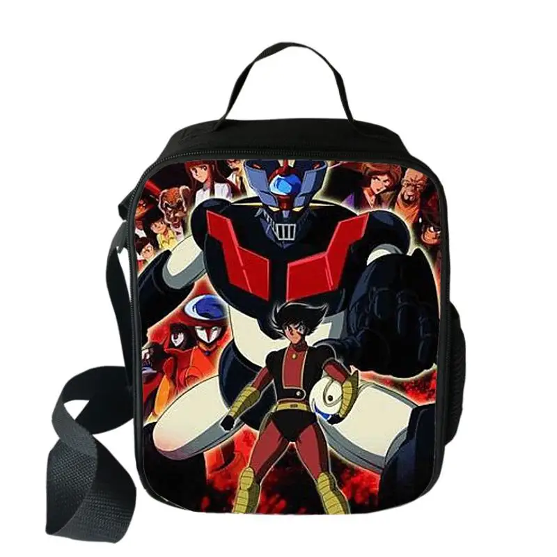 

Hip Hop Student Crossbody Mazinger Z Lunchbox Thermal insulation Food Lunch Bag 3D Printed Picnic Insulated Handbags Ice Bags