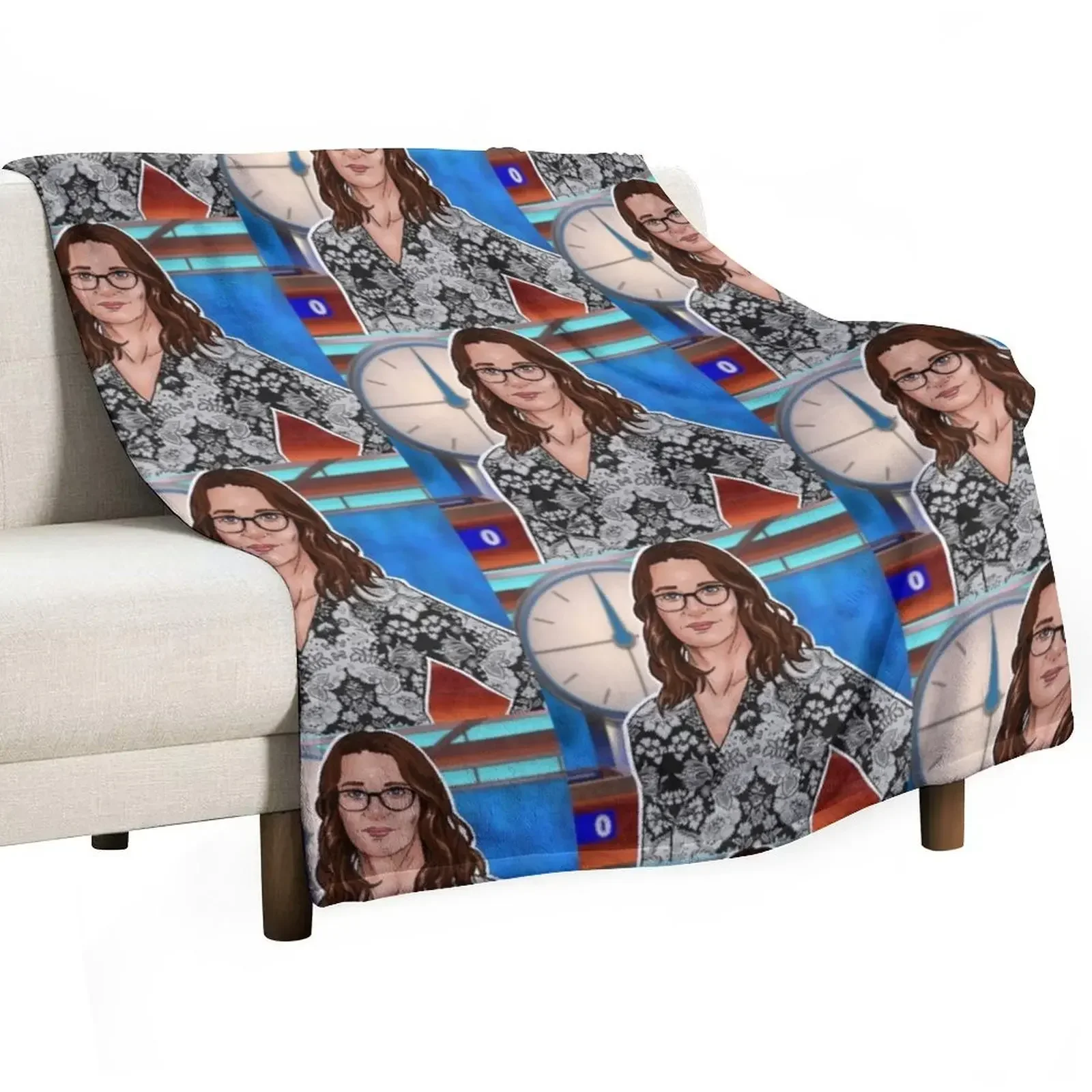 Celebrating the icons - Susie Dent from Countdown Throw Blanket decorative Multi-Purpose wednesday Blankets