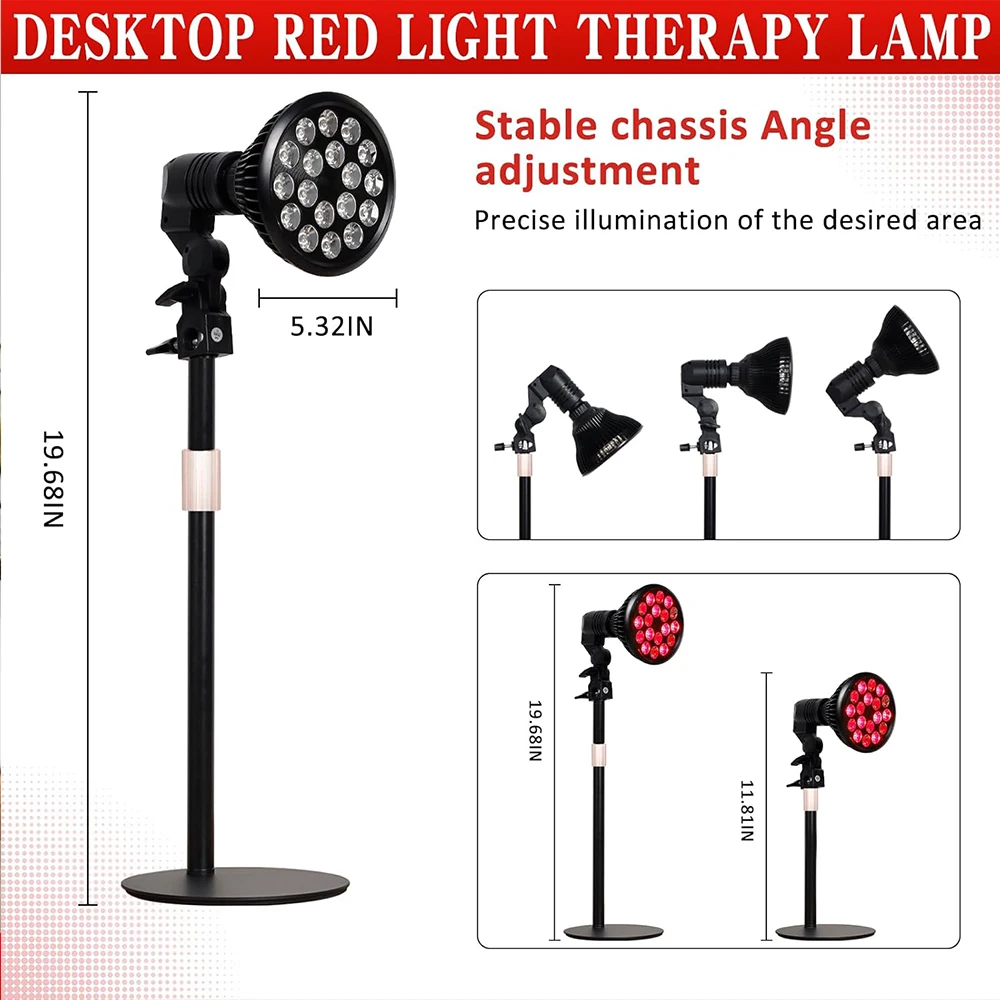 ไฟ LED 18 ดวง สำหรับบำบัดด้วยแสงอินฟราเรด 660 นาโนเมตร สีแดง และ 850 นาโนเมตร ใกล้รังสีอินฟราเรด สำหรับบรรเทาอาการปวดผิวหน้าและผิวกาย