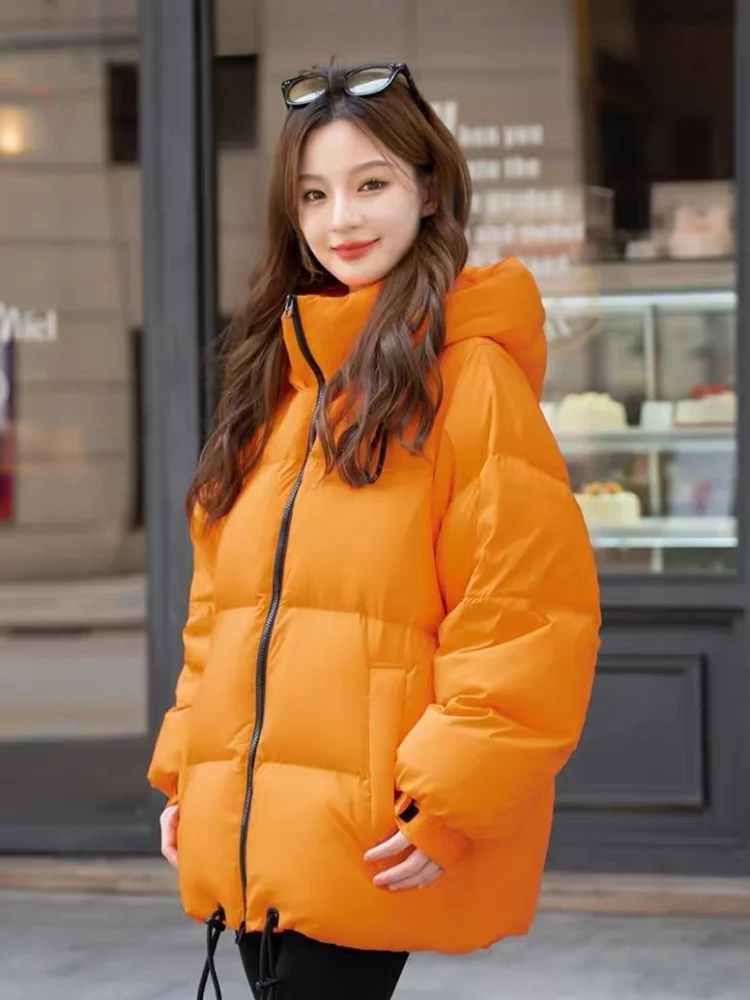 Winter Warm Coat Korean Fashion in The Long Down Jacket Hooded Windproof Warm Coat 2024 New Street Shooting Fashion Casual Parka