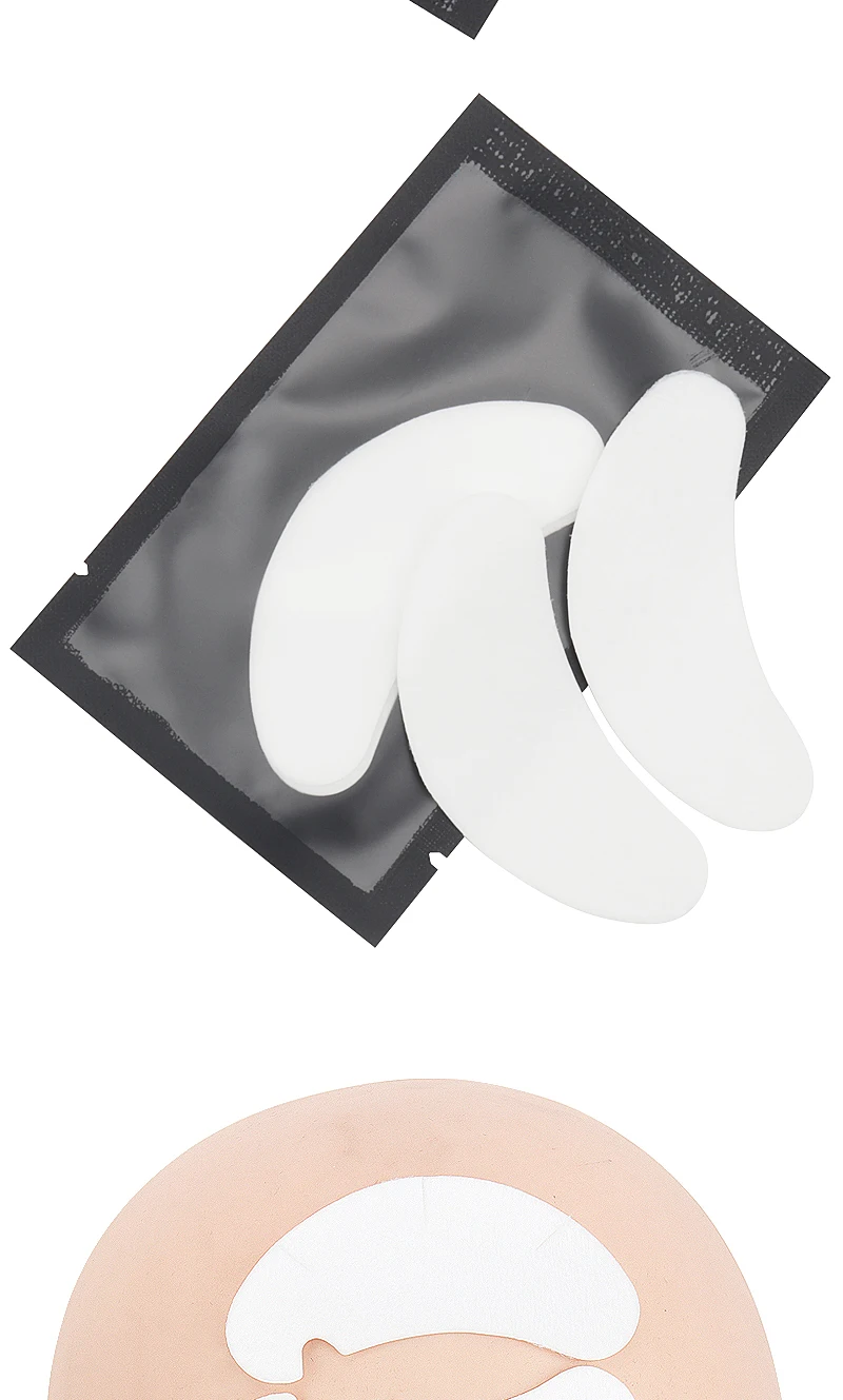 50 Paar Augenklappen Wimpernverlängerung unter den Augenpads Make-up Wimpern Patch Spitze Aufkleber Pads für Wimpernverlängerungszubehör – Detail 9