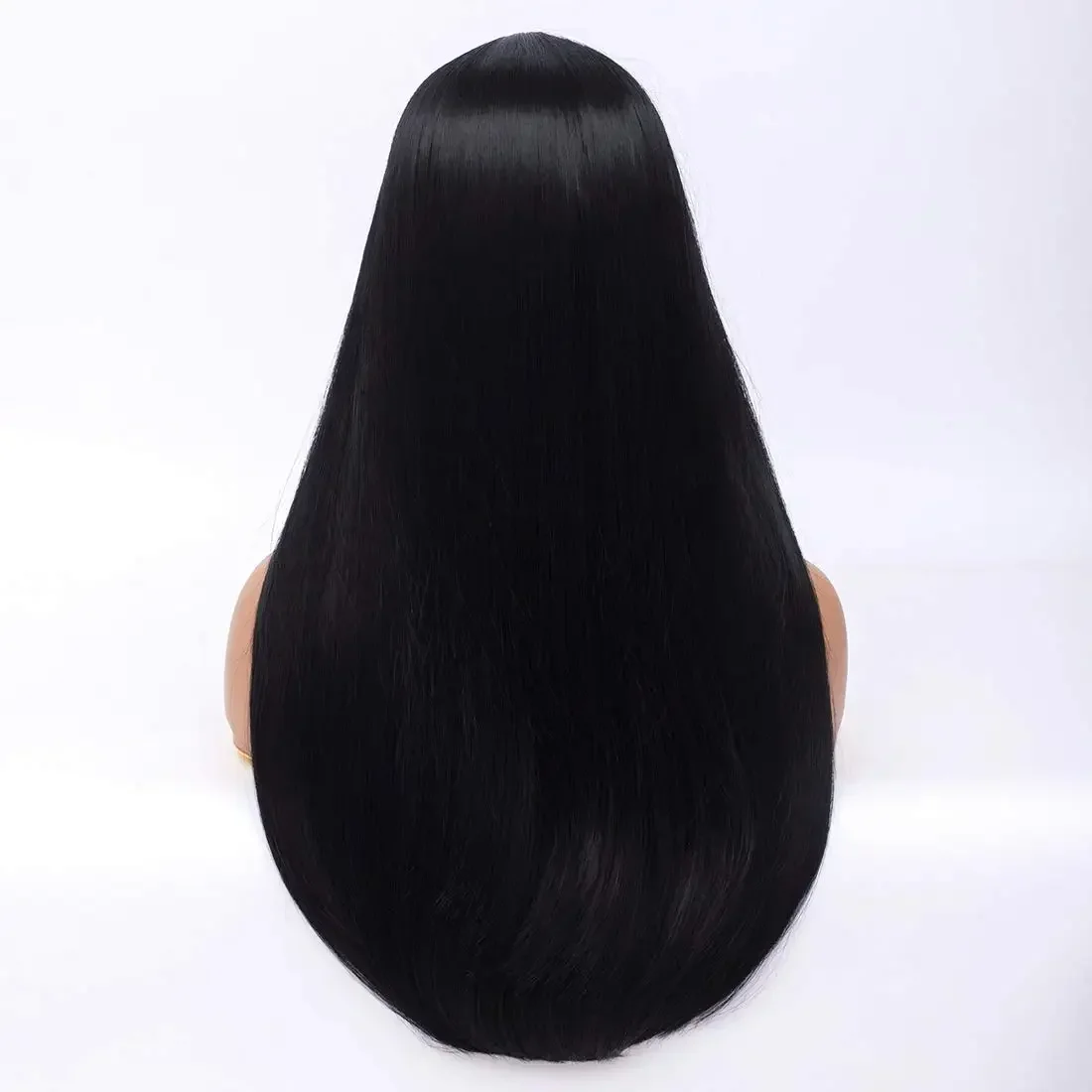 White Synthetic Wig Women\'s Long Straight Middle Part Wig Cosplay Costume Full Wig Party Wigs Heat Resistant Synthetic Hair