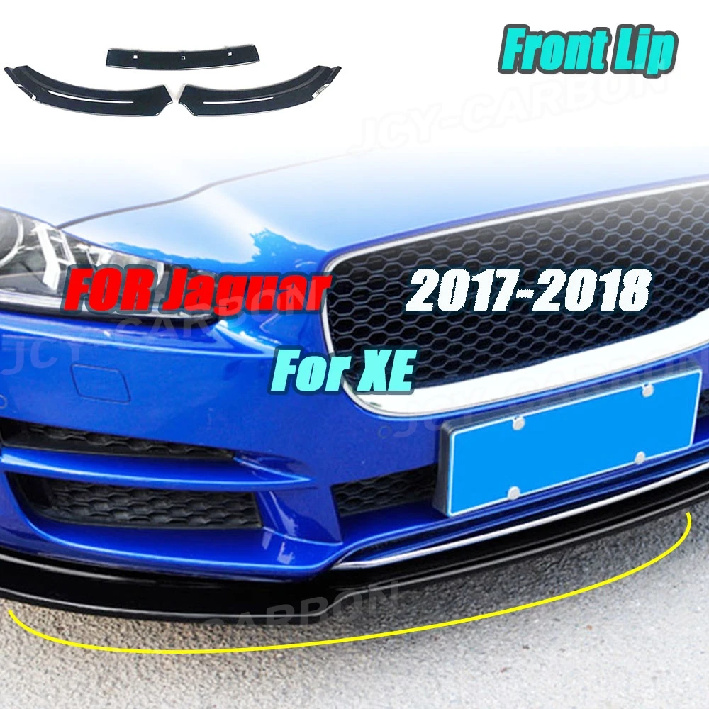 JCYECF para Jaguar XE 2017-2018 3 uds parachoques delantero labio difusor cabeza parachoques barbilla pala protector labio delantero accesorios de piezas de automóvil