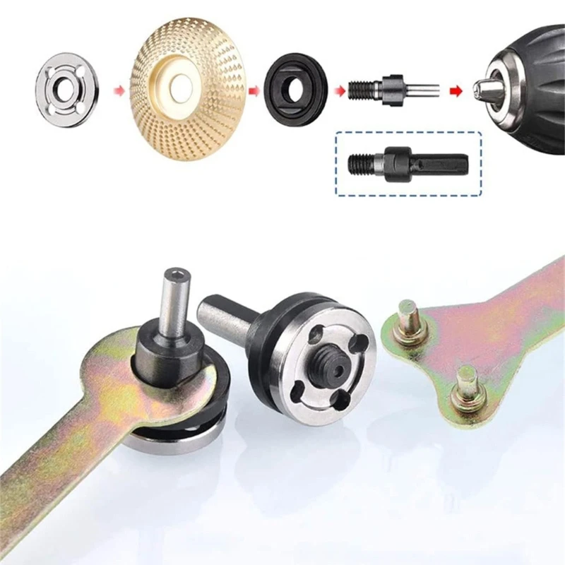 

10Pcs Angled Polishing Grinder Disc Buffing Accessories Tool Metal Rod