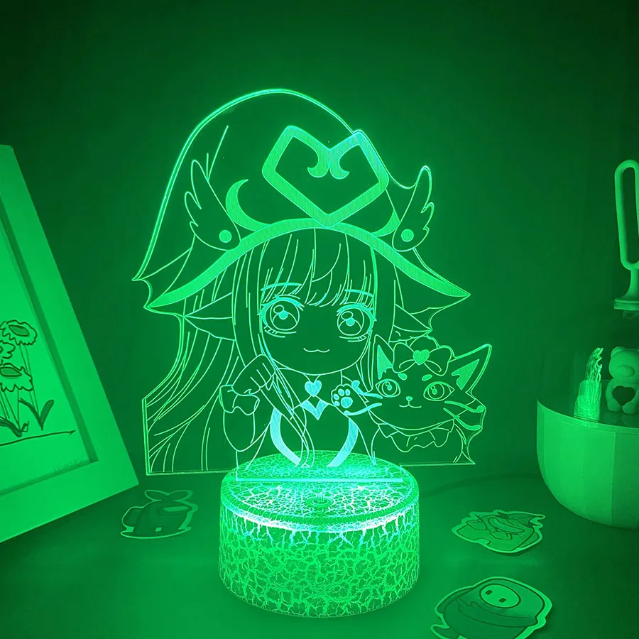 LOL League of Legends Game Figure The Fae Sorceress 3D Led Neon Night Light Sitting Room Colorful Decor LOL LULU Lava Lamp Gifts