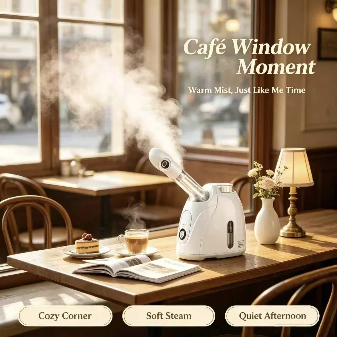 Portable Nano Ionic Facial Steamer Warm Mist Vaporizer Deep Pore Clean Moisturizing Brightening Home Spa Skin Care Beauty Device