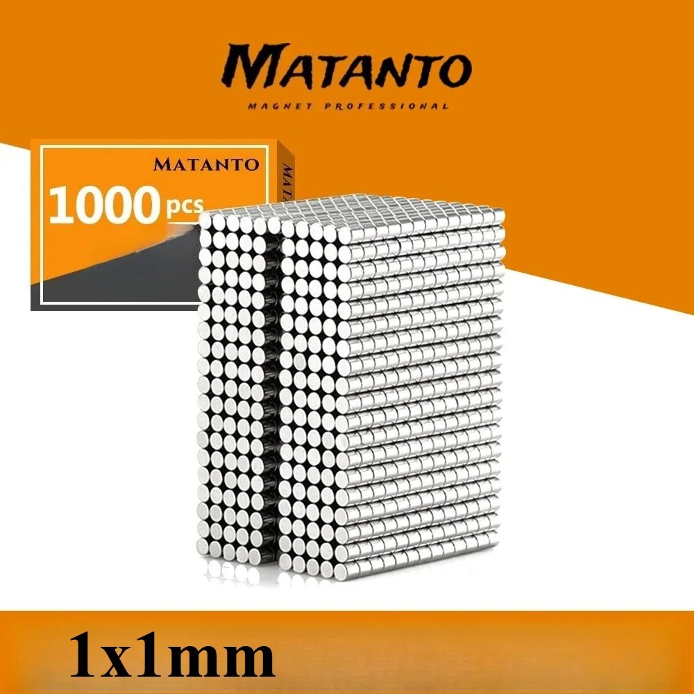 Image of 1x1mm Magnet Kleiner runder Magnet Starker Magnet Seltenerdmagnet Durchmesser 1x1mm dick für Heimkühlschränke, Büros DIY 1*1