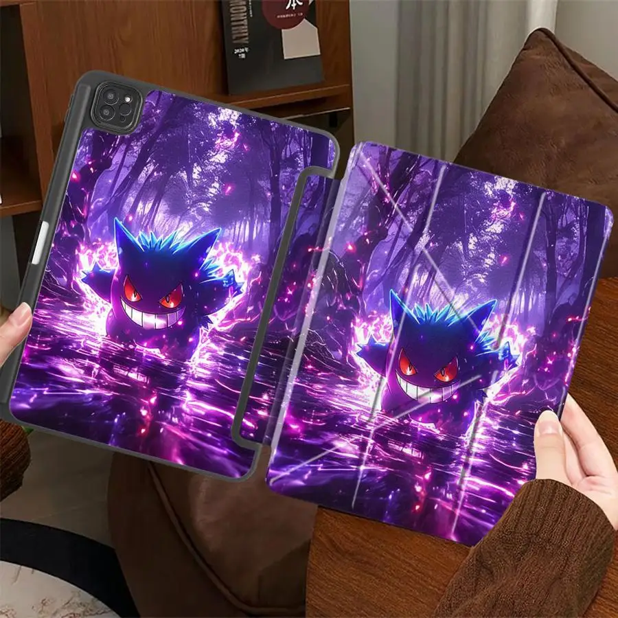 Funny Pokemon Gengar Holder Cover Tablet Case For iPad Pro 2025 Air 4 5 M3 M2 1 2 M4 11inch Mini 6 7 Pro 11th 10th 9th 8th 7th