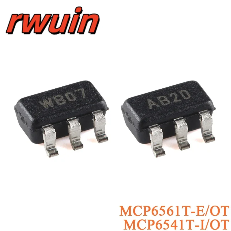 2Pcs MCP6541T-I/OT MCP6561T-E/OT SOT-23-5 MCP6561T MCP6541T Push-pull Output Single Channel Comparator Chip