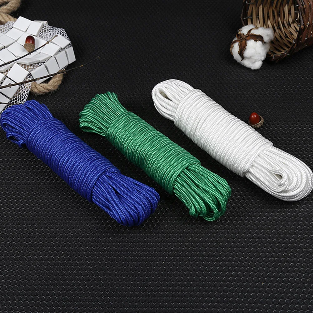 

30M Nylon 6mm Weather Resistant Rope Diameter Weather Resistant Braided Cord Camping Outdoor Clothesline High Strength