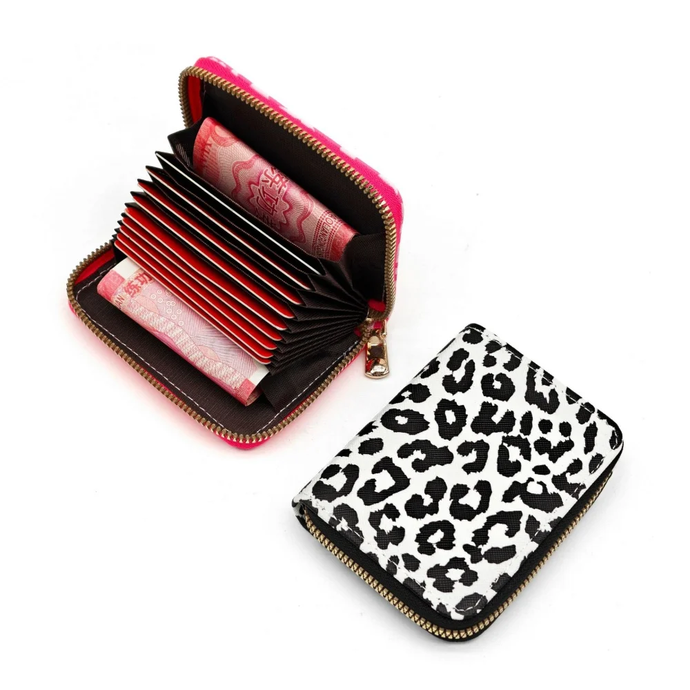 Zipper Wallet Meticulous Card & Id Holder Leopard Print Card Holder Wear-Resistant Woman Coin Purse For Women Shopping Travel