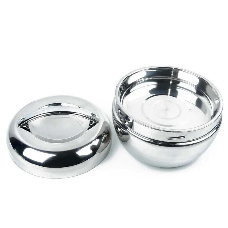 Portable Stainless Thermo Insulated Thermals Food Container Bento Round Lunch Box SCVD889